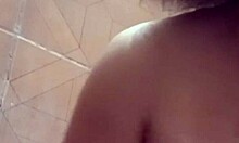 Homemade porn video of a horny Filipina getting fucked in the bathroom