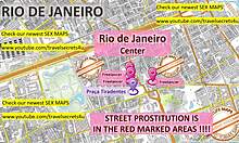 Mapa sexual de Río de Janeiro con escenas de adolescentes y prostitutas